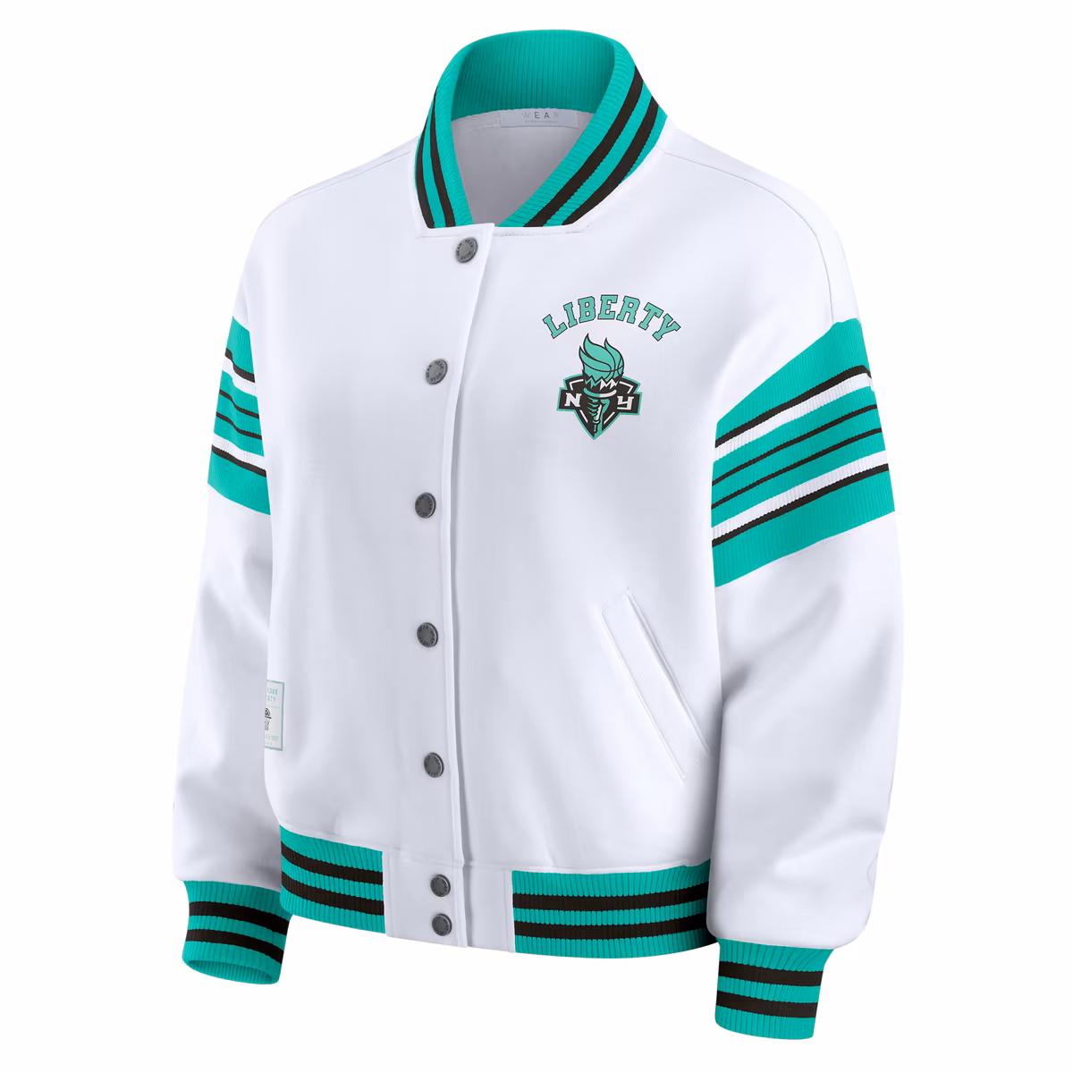 Women's WNBA WEAR by Erin Andrews White/Mint Full-Snap Fleece Sweatshirt Jacket 3 Women's WNBA WEAR by Erin Andrews White/Mint Full-Snap Fleece Sweatshirt Jacket