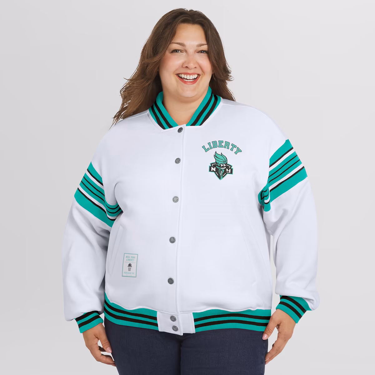 Women's WNBA WEAR by Erin Andrews White/Mint Full-Snap Fleece Sweatshirt Jacket 5 Women's WNBA WEAR by Erin Andrews White/Mint Full-Snap Fleece Sweatshirt Jacket