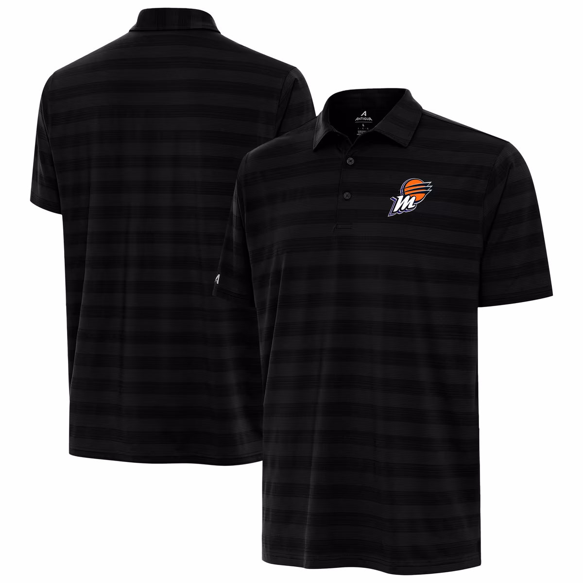 Men's Phoenix Mercury Antigua Black Big & Tall Tunnel Polo
