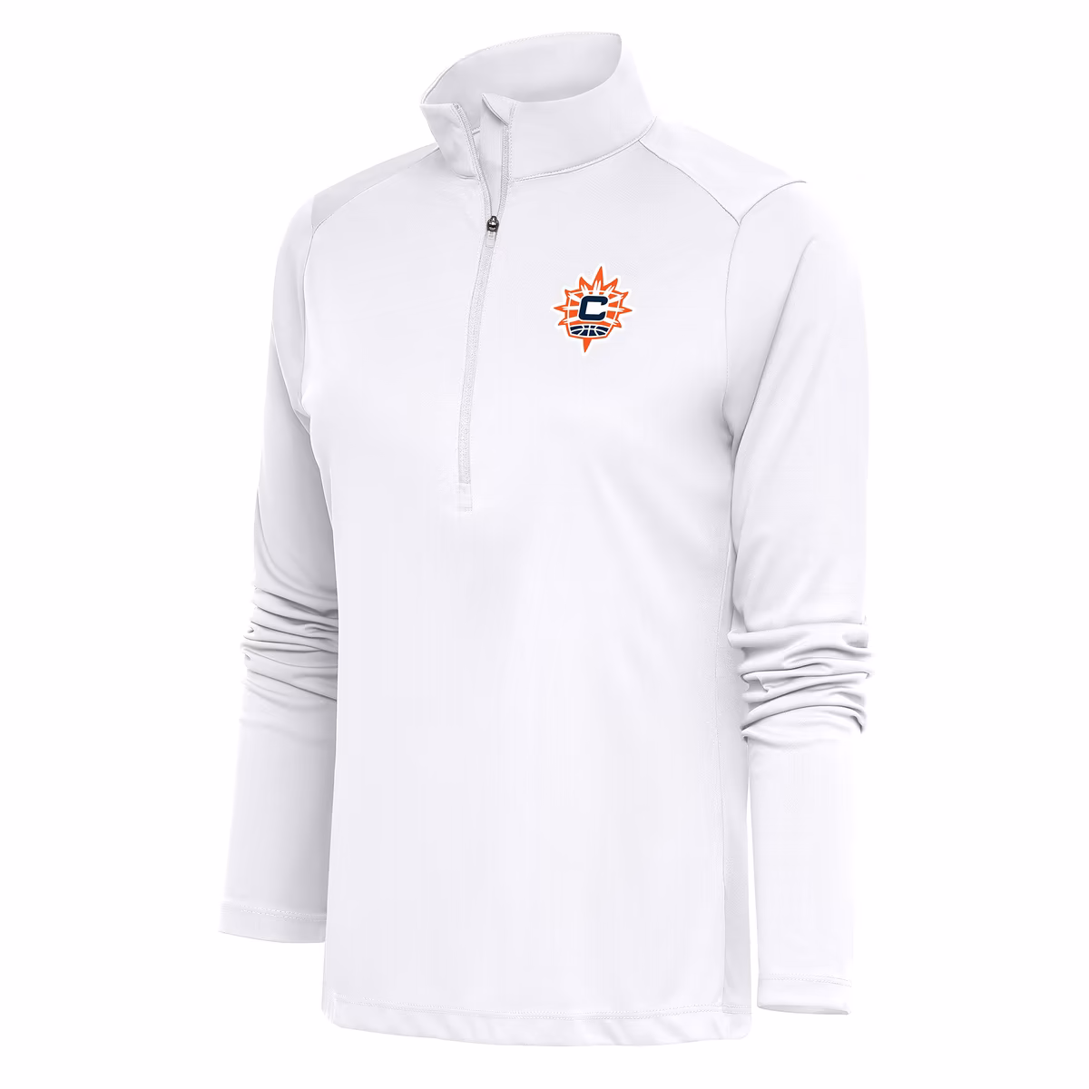 Women's Connecticut Sun Antigua White Tribute Half-Zip Jacket