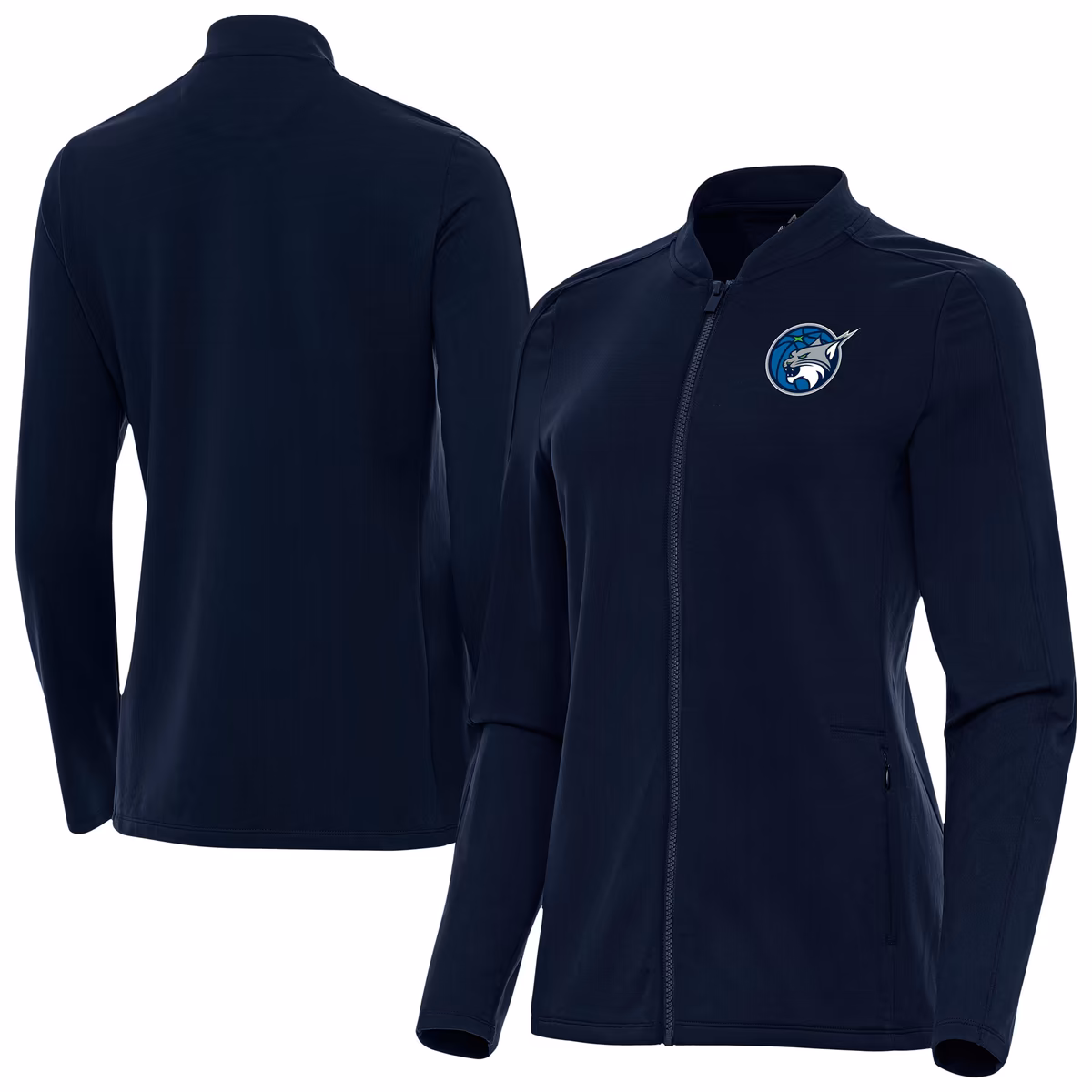 Women's Minnesota Lynx Antigua Navy Continual Full-Zip Jacket 8 Women's Minnesota Lynx Antigua Navy Continual Full-Zip Jacket