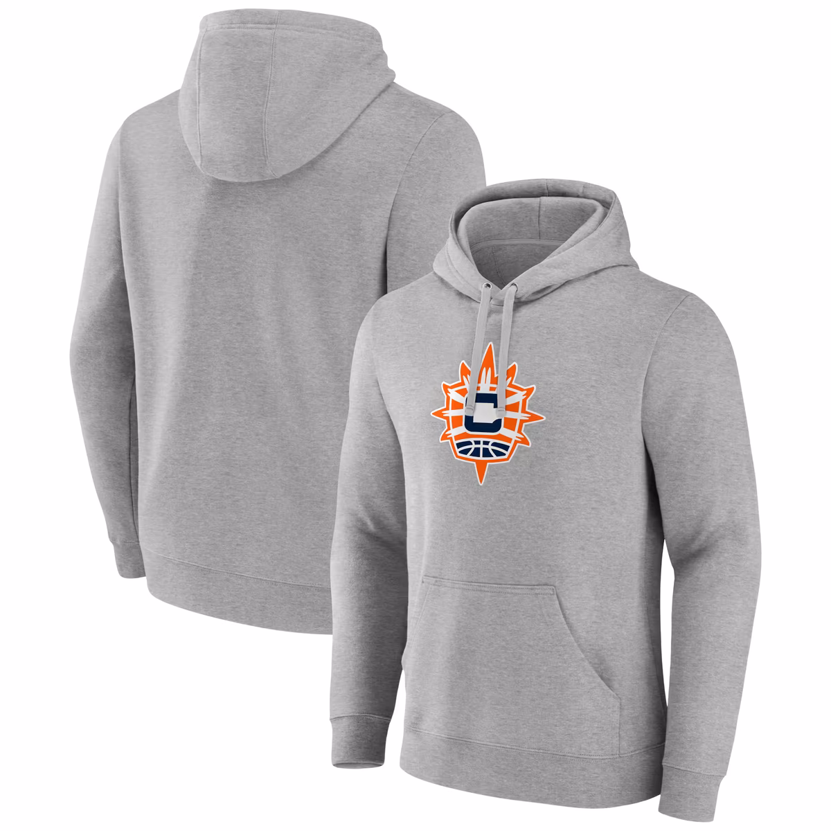Men's Connecticut Sun Heathered Gray Primary Logo Pullover Hoodie 2 Men's Connecticut Sun Heathered Gray Primary Logo Pullover Hoodie