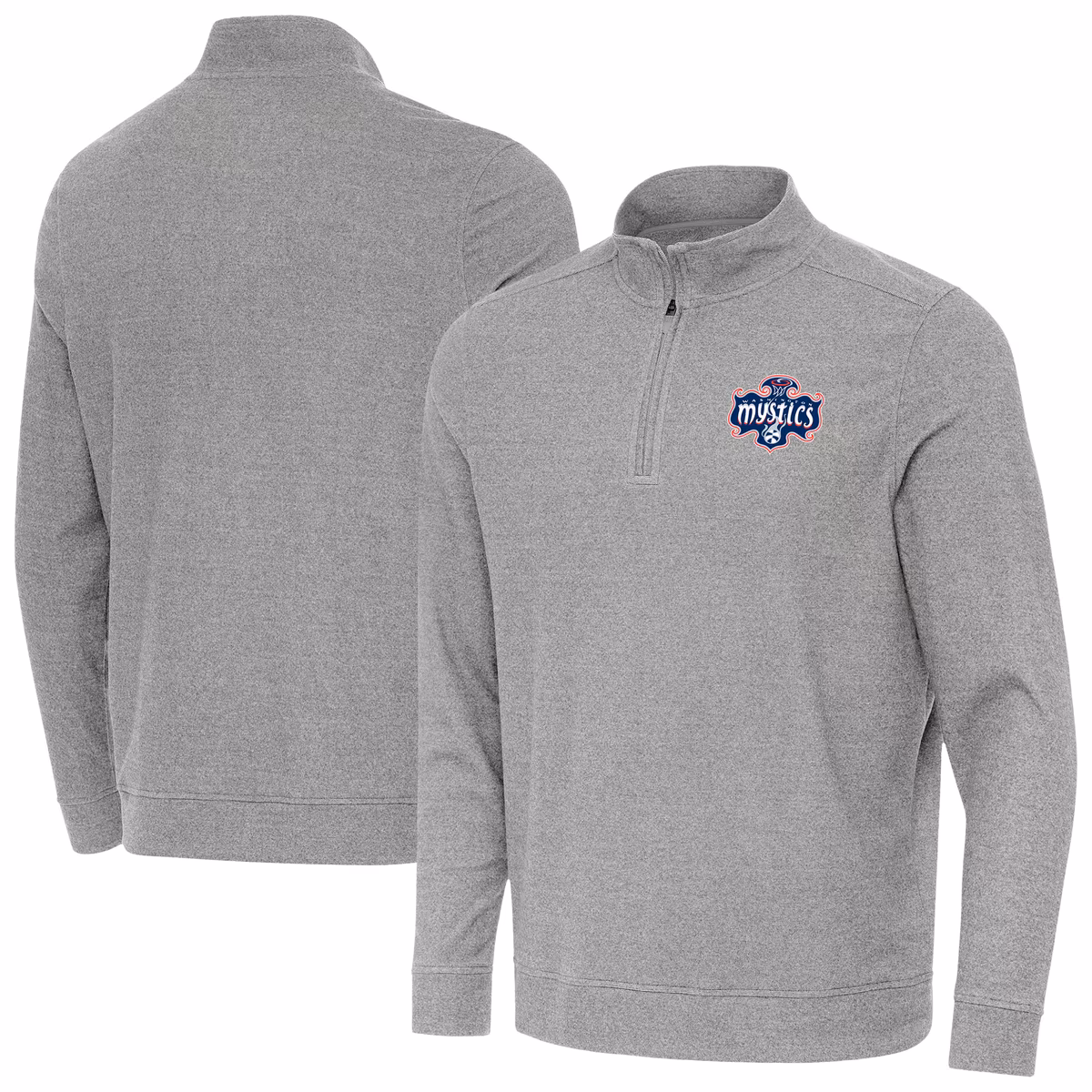 Men's Washington Mystics Antigua Heather Gray Subtle Quarter-Zip Top 9 Men's Washington Mystics Antigua Heather Gray Subtle Quarter-Zip Top