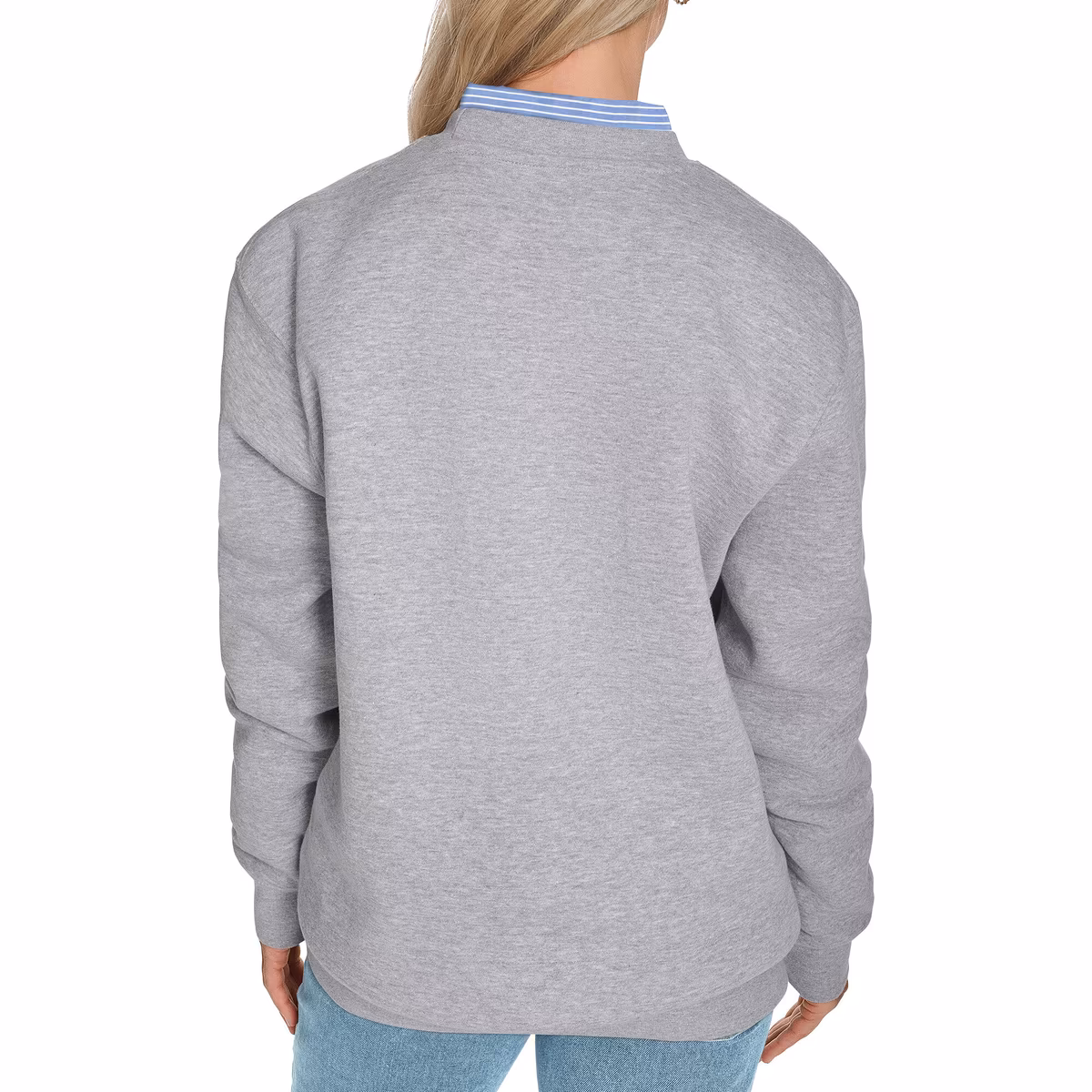 Women's Washington Mystics Starter Gray Arch Stripe Fleece Crewneck Sweatshirt 3 Women's Washington Mystics Starter Gray Arch Stripe Fleece Crewneck Sweatshirt