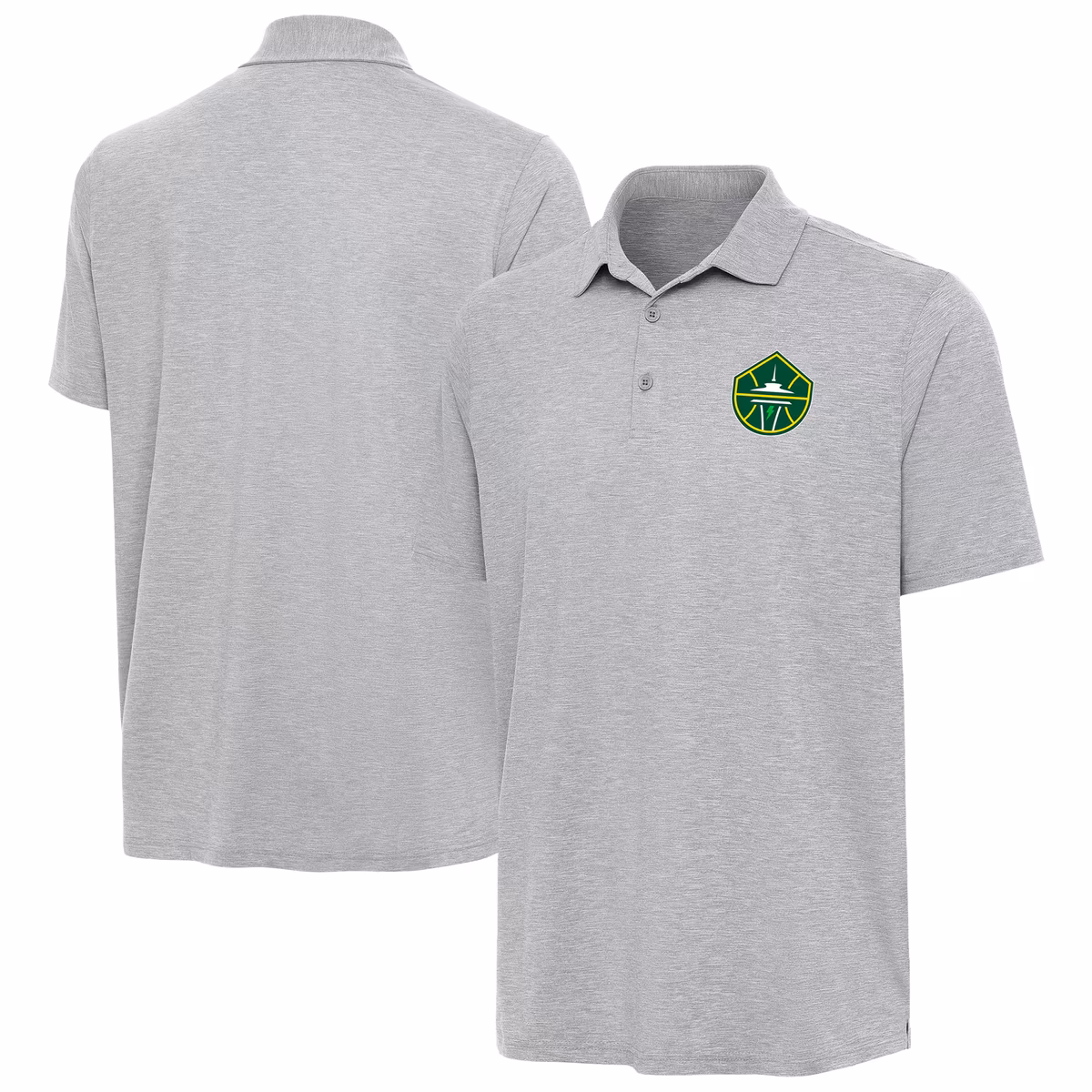 Men's Seattle Storm Antigua Heather Gray Par 3 Polo 9 Men's Seattle Storm Antigua Heather Gray Par 3 Polo