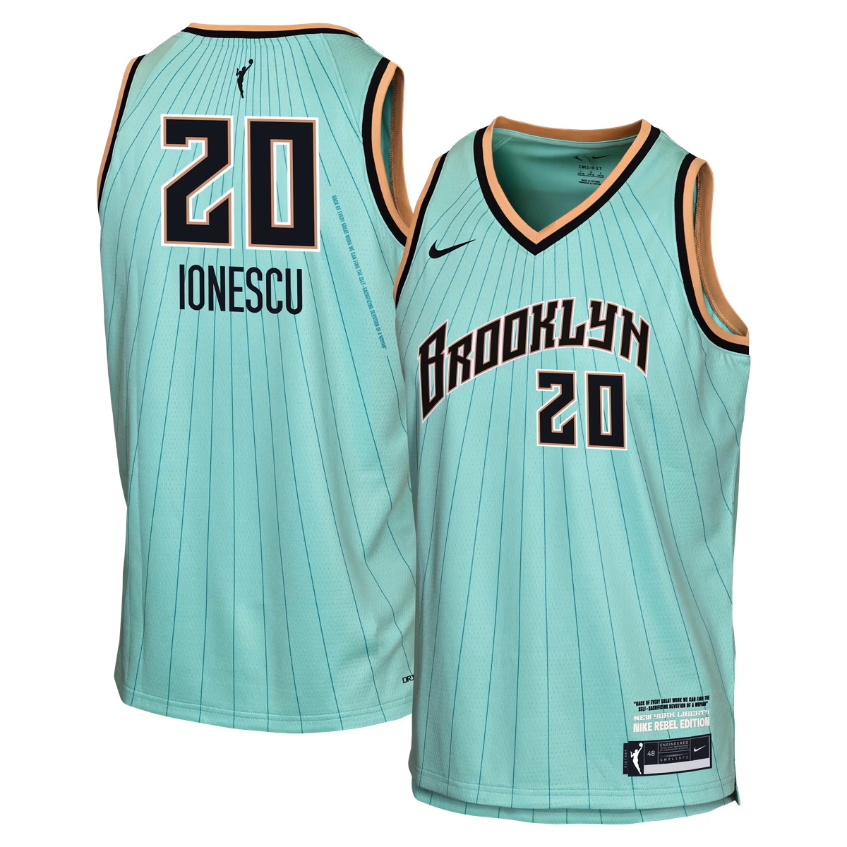 Youth New York Liberty Sabrina Ionescu Nike Mint Victory Jersey - Rebel Edition 2 Youth New York Liberty Sabrina Ionescu Nike Mint Victory Jersey - Rebel Edition