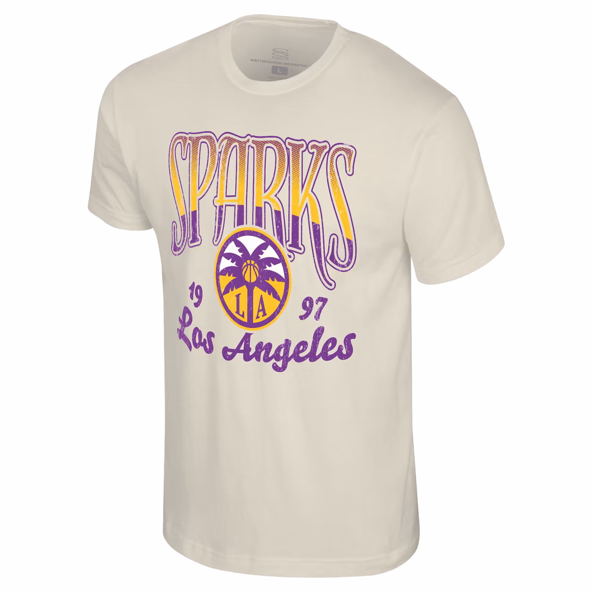 Unisex Los Angeles Sparks Stadium Essentials Natural Sky High T-Shirt 3 Unisex Los Angeles Sparks Stadium Essentials Natural Sky High T-Shirt