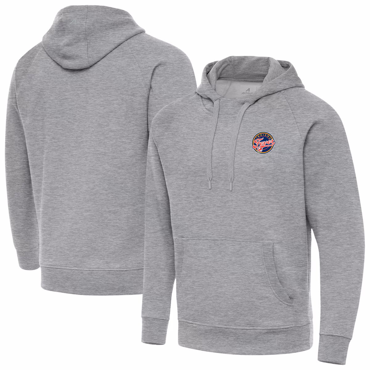 Men's Indiana Fever Antigua Heather Gray Big & Tall Victory Raglan Pullover Hoodie