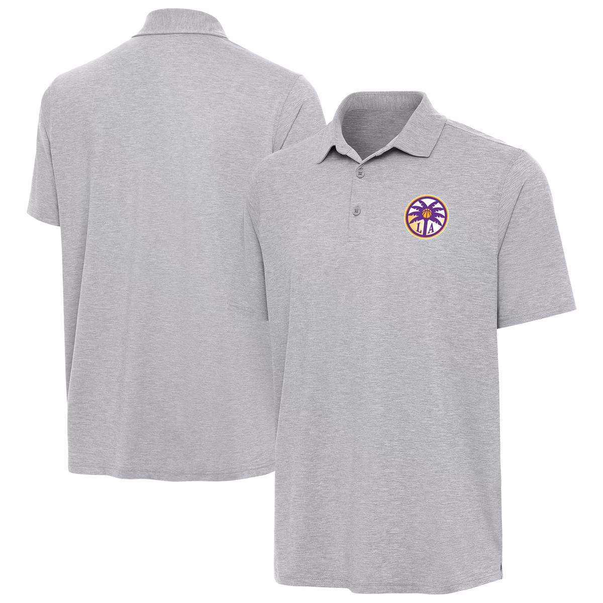 Men's Los Angeles Sparks Antigua Heather Gray Par 3 Polo