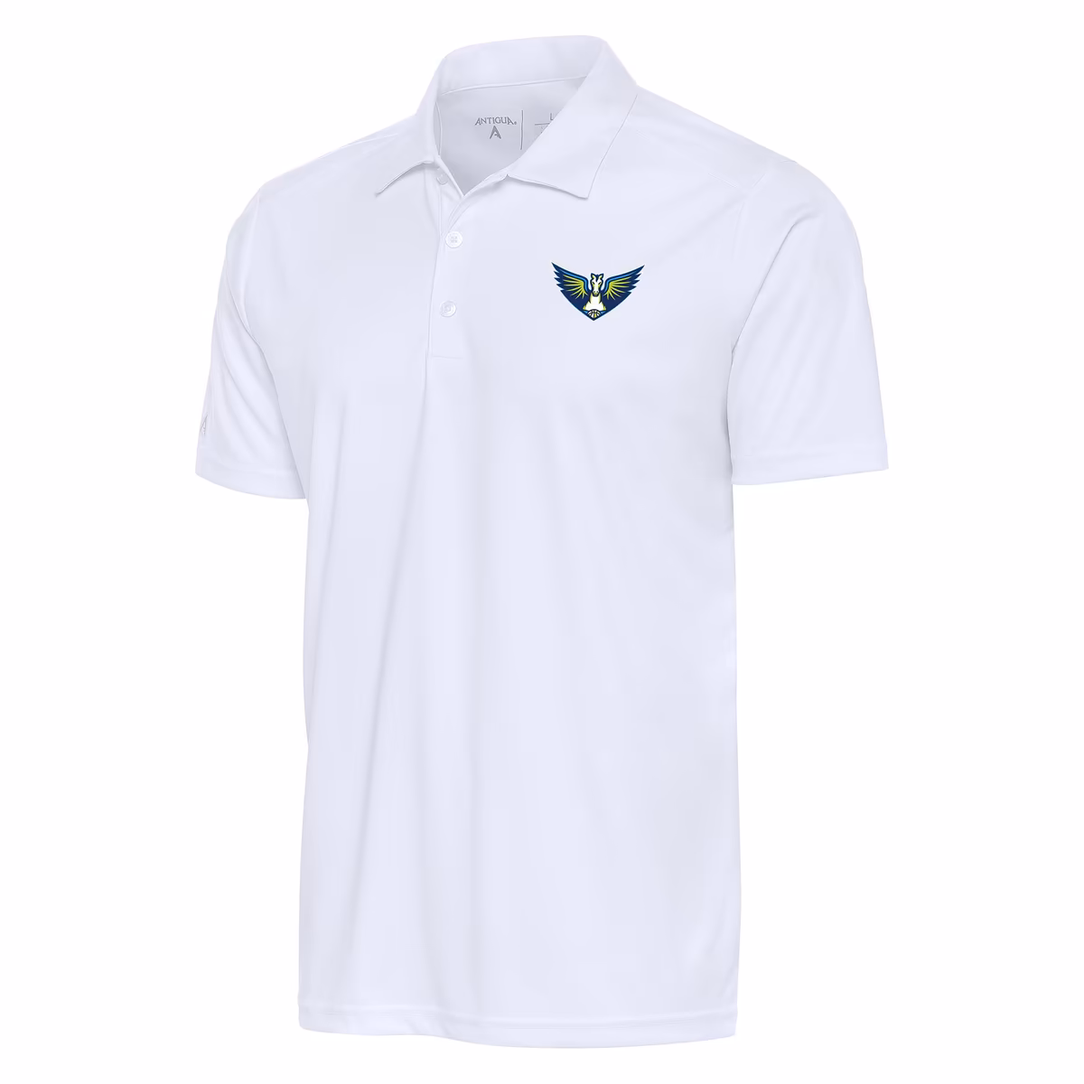 Men's Dallas Wings Antigua White Tribute Polo 9 Men's Dallas Wings Antigua White Tribute Polo