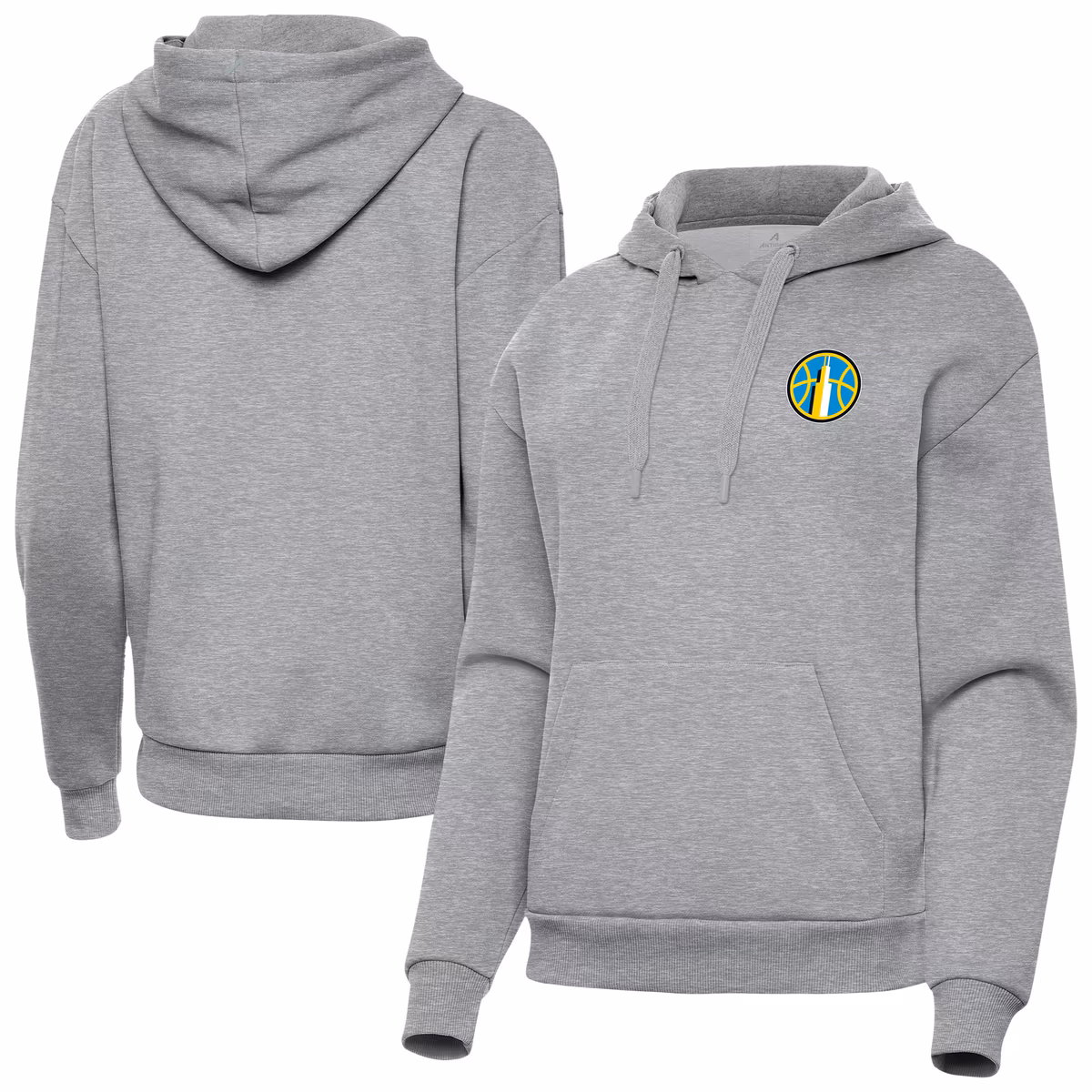 Women's Chicago Sky Antigua Heather Gray Victory Pullover Hoodie 29 Women's Chicago Sky Antigua Heather Gray Victory Pullover Hoodie