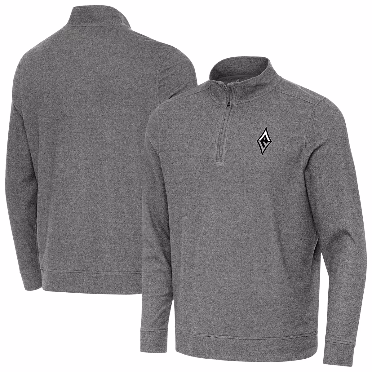 Men's Las Vegas Aces Antigua Heather Black Subtle Quarter-Zip Top 9 Men's Las Vegas Aces Antigua Heather Black Subtle Quarter-Zip Top
