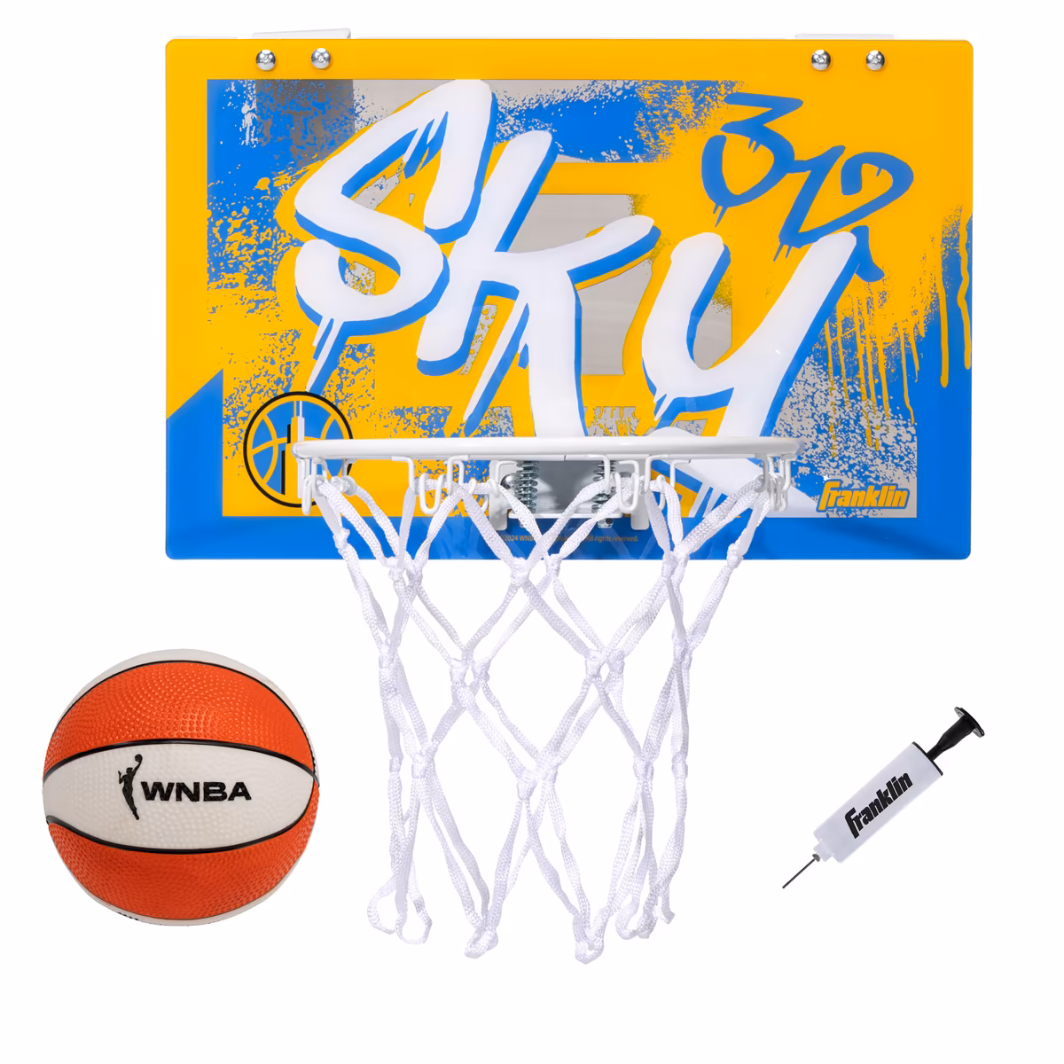 Chicago Sky Franklin Sports Over-the-Door Basketball Hoop Set 1 Chicago Sky Franklin Sports Over-the-Door Basketball Hoop Set