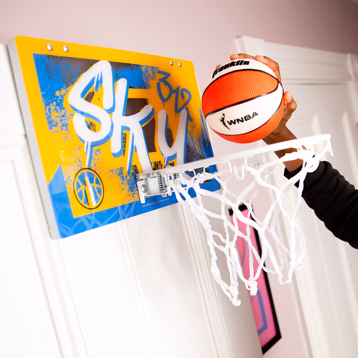 Chicago Sky Franklin Sports Over-the-Door Basketball Hoop Set 3 Chicago Sky Franklin Sports Over-the-Door Basketball Hoop Set