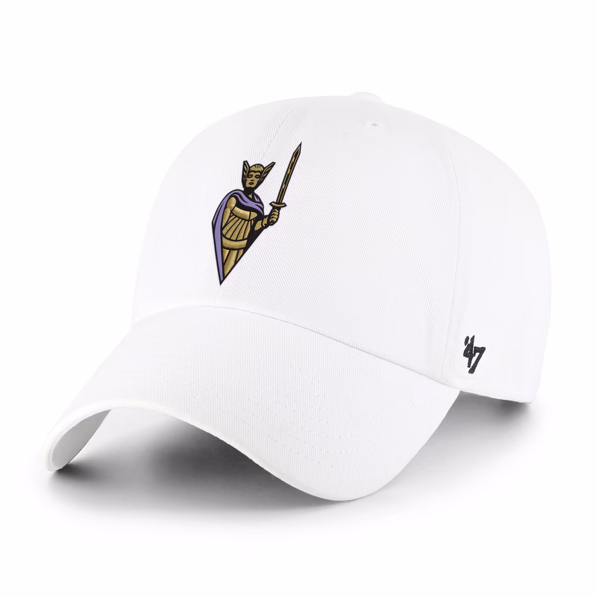 Unisex Golden State Valkyries  '47 White Logo Clean Up Adjustable Hat