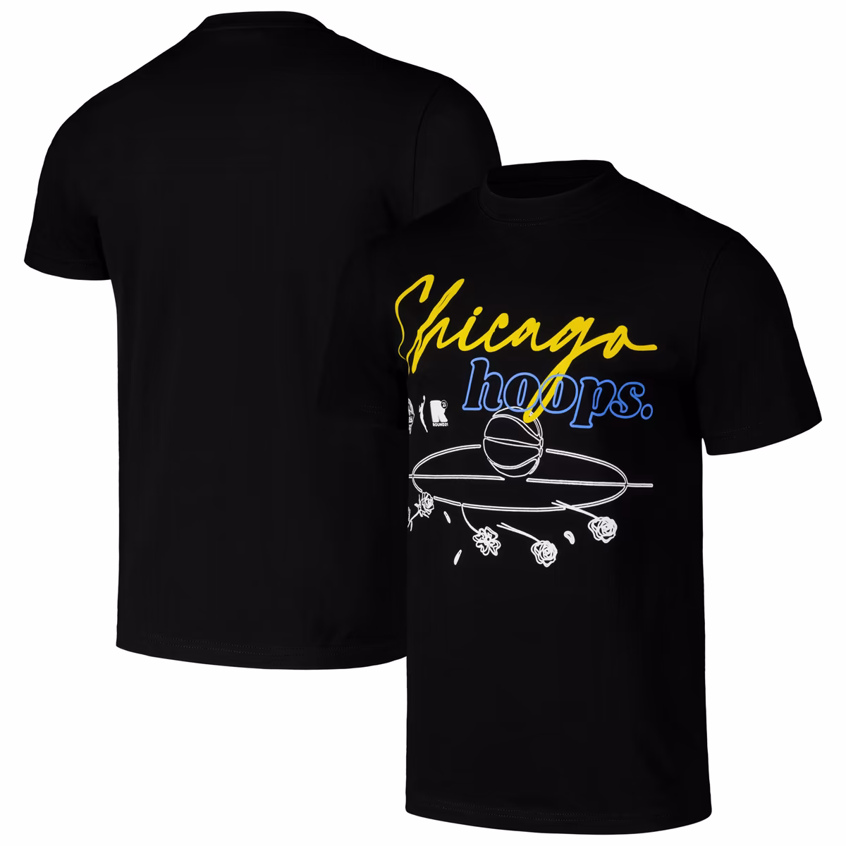 Unisex Chicago Sky round21 Black Hoops T-Shirt
