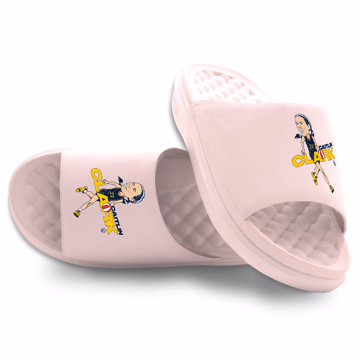Unisex Indiana Fever Caitlin Clark ISlide Pink Caricature Motive Slide Sandals
