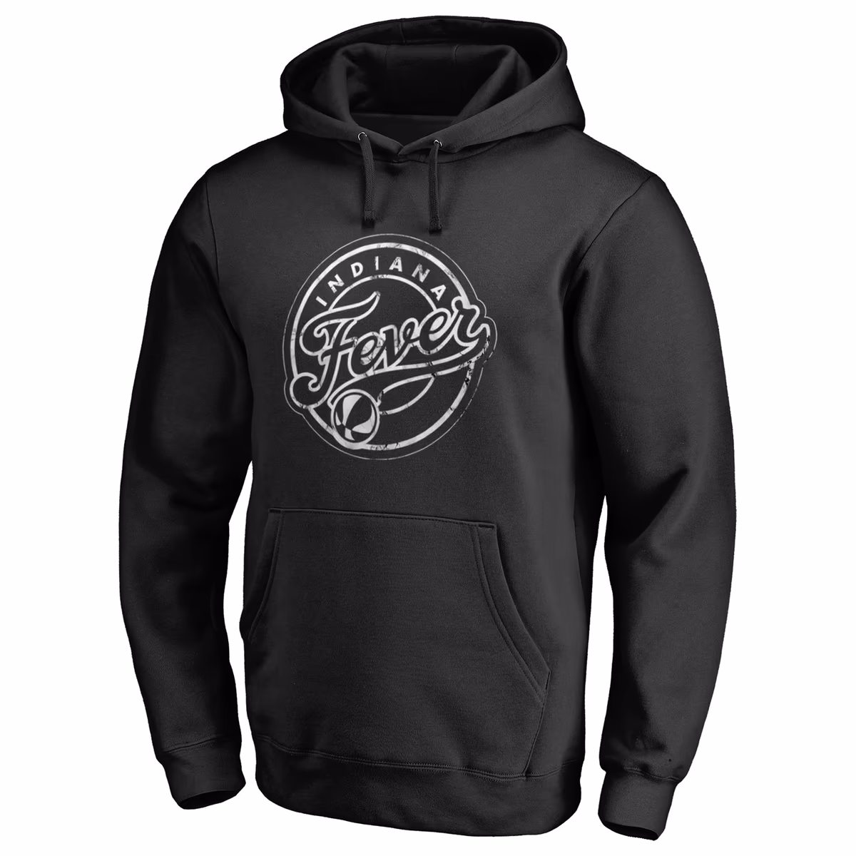 Men's Indiana Fever Black Marble Pullover Hoodie