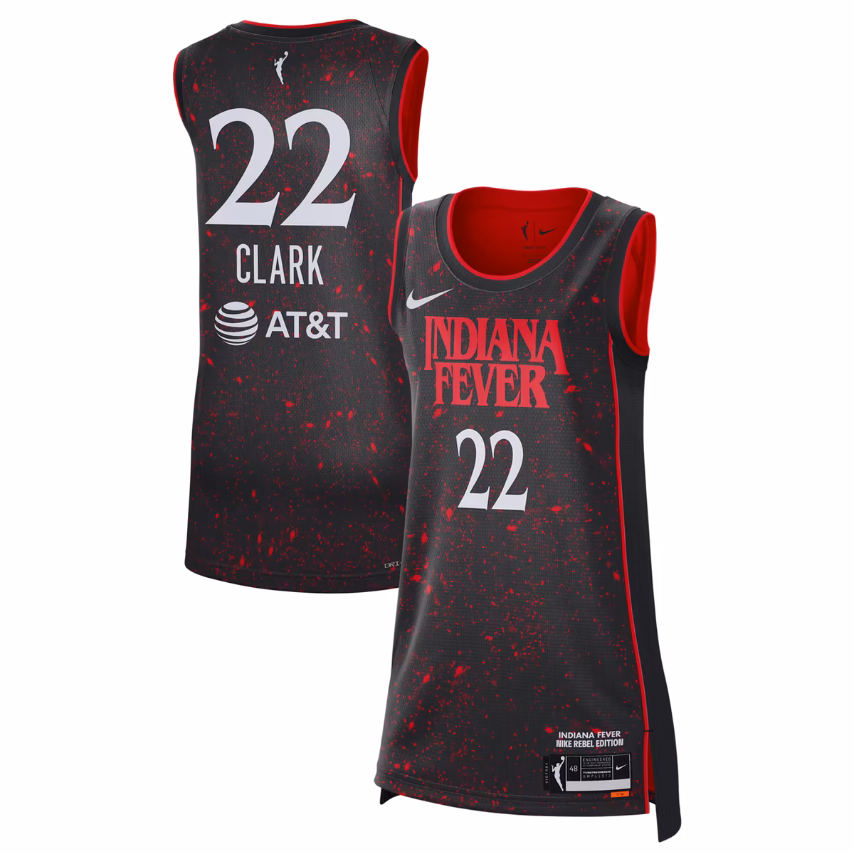 Unisex Indiana Fever Caitlin Clark Nike Black Stranger Things Victory Jersey - Rebel Edition