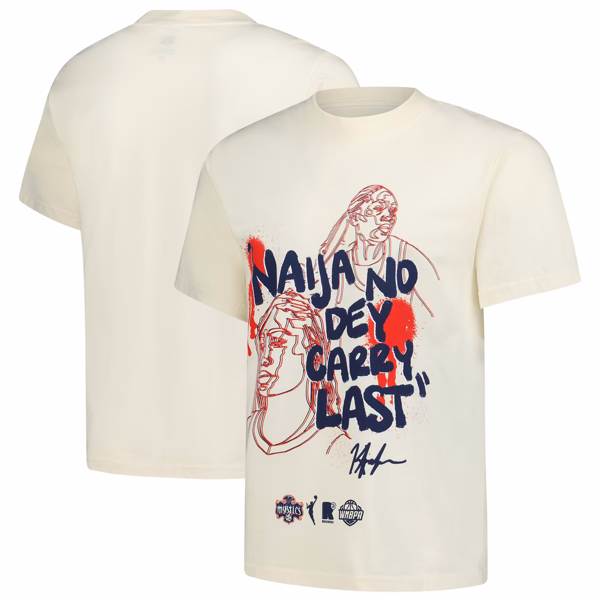 Unisex Washington Mystics Kiki Iriafen round21 Cream WNBA Draft Night T-Shirt