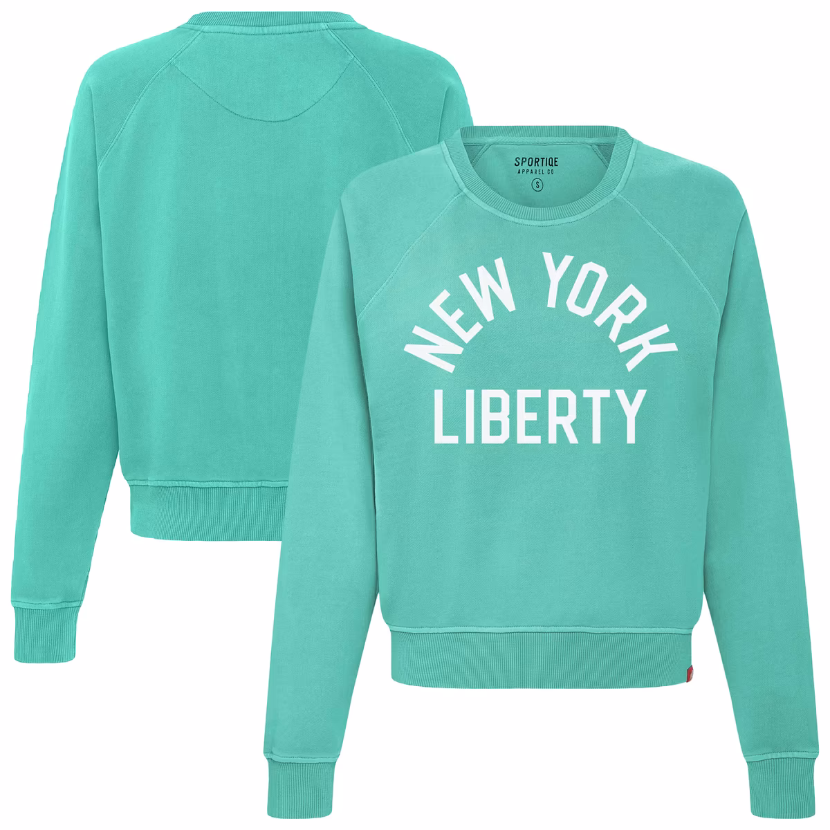 Women's New York Liberty Sportiqe Mint Ashlyn Raglan Cropped Sweatshirt 11 Women's New York Liberty Sportiqe Mint Ashlyn Raglan Cropped Sweatshirt