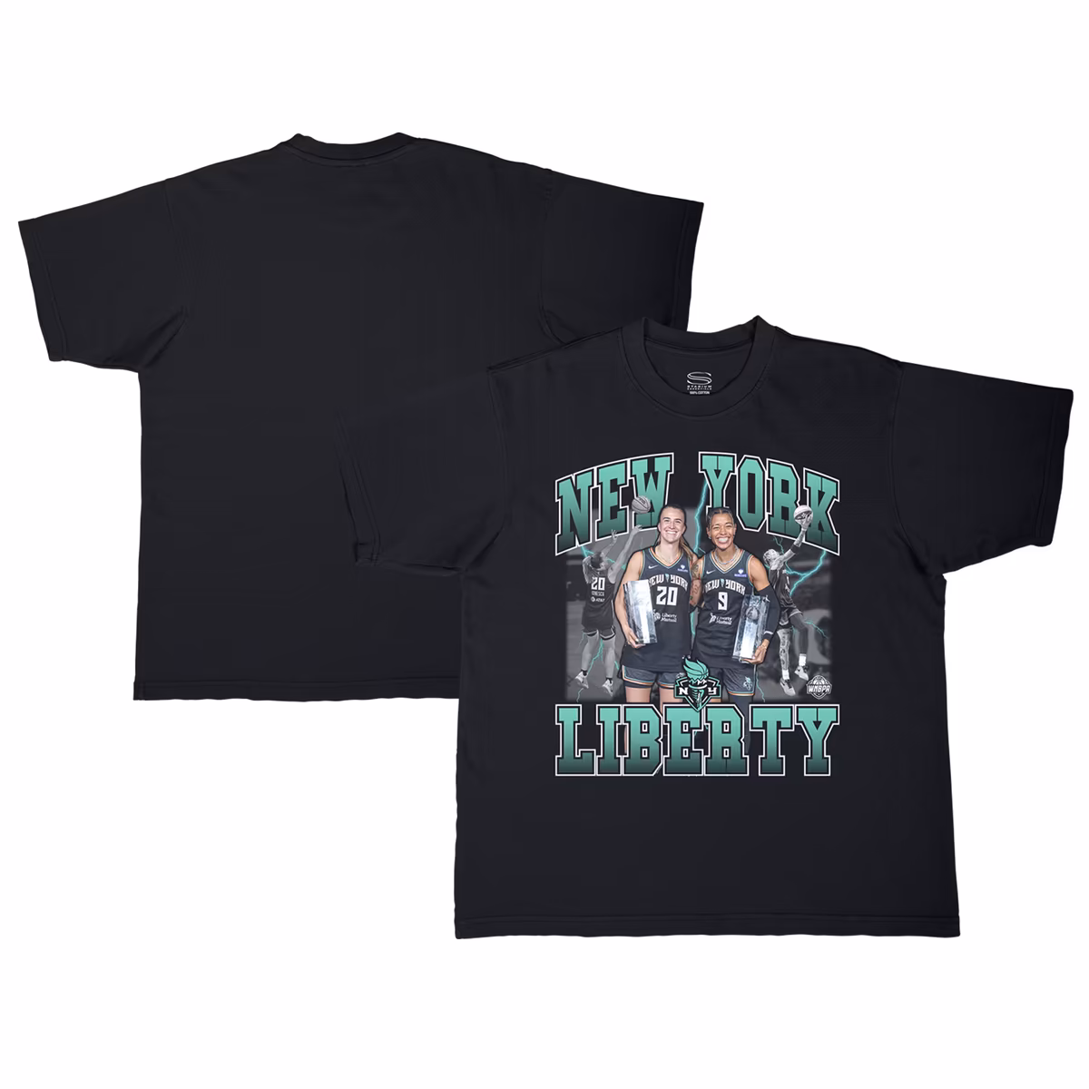 Unisex New York Liberty Sabrina Ionescu & Natasha Cloud Stadium Essentials Black 2025 WNBA All-Star Game Skills Champions Oversized T-Shirt 10 Unisex New York Liberty Sabrina Ionescu & Natasha Cloud Stadium Essentials Black 2025 WNBA All-Star Game Skills Champions Oversized T-Shirt