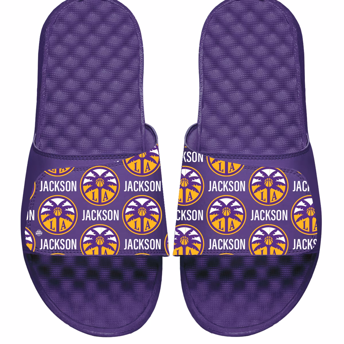 Youth Los Angeles Sparks Rickea Jackson ISlide Team Pattern Slide Sandals 8 Youth Los Angeles Sparks Rickea Jackson ISlide Team Pattern Slide Sandals