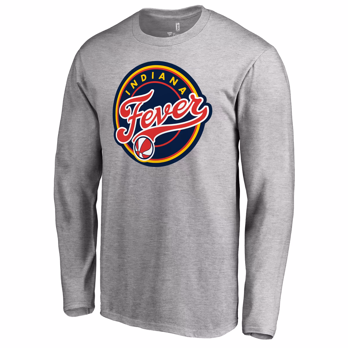 Men's Indiana Fever Heathered Gray Primary Logo Long Sleeve T-Shirt 2 Men's Indiana Fever Heathered Gray Primary Logo Long Sleeve T-Shirt