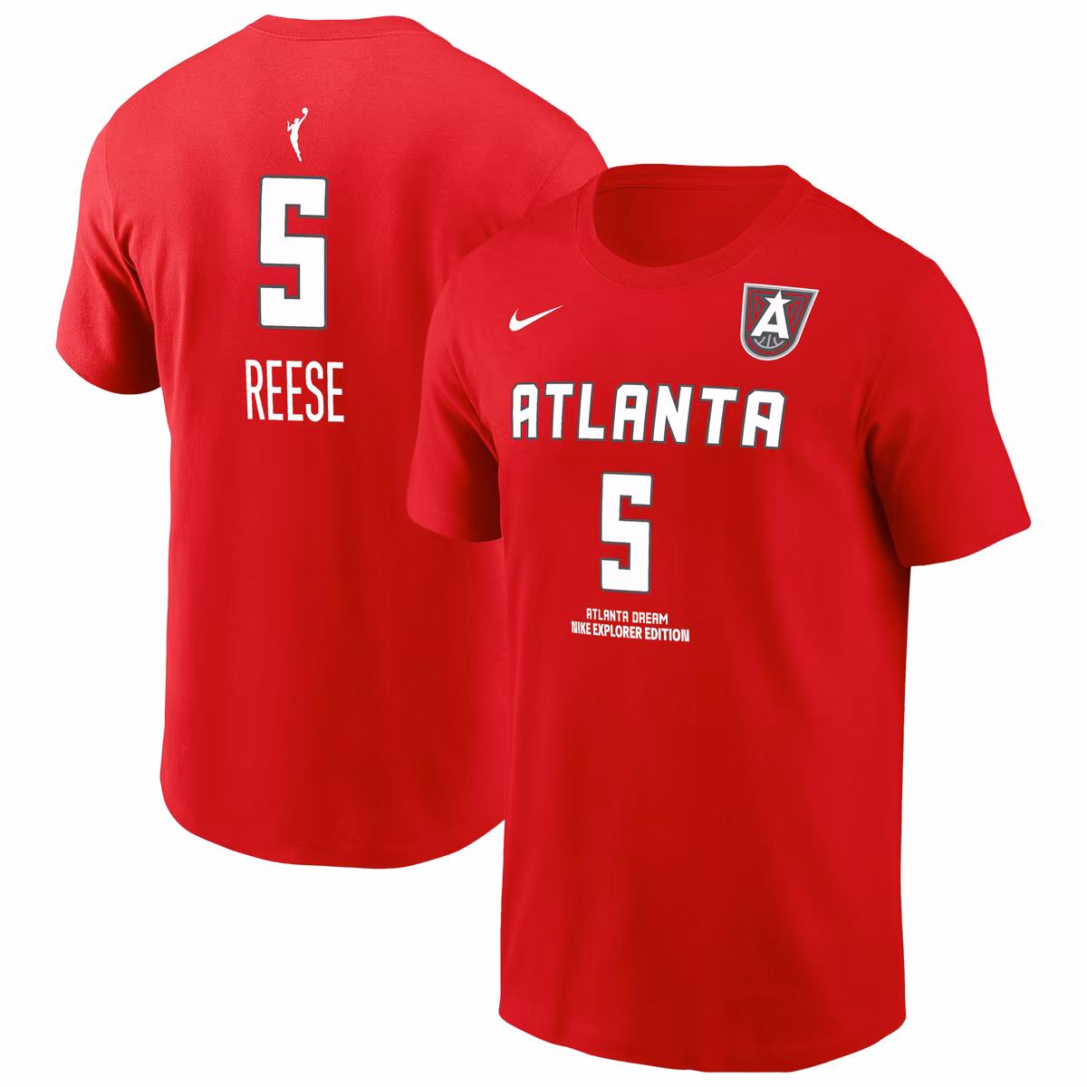Men's Atlanta Dream Angel Reese Nike Red Explorer Edition Name & Number T-Shirt 1 Men's Atlanta Dream Angel Reese Nike Red Explorer Edition Name & Number T-Shirt
