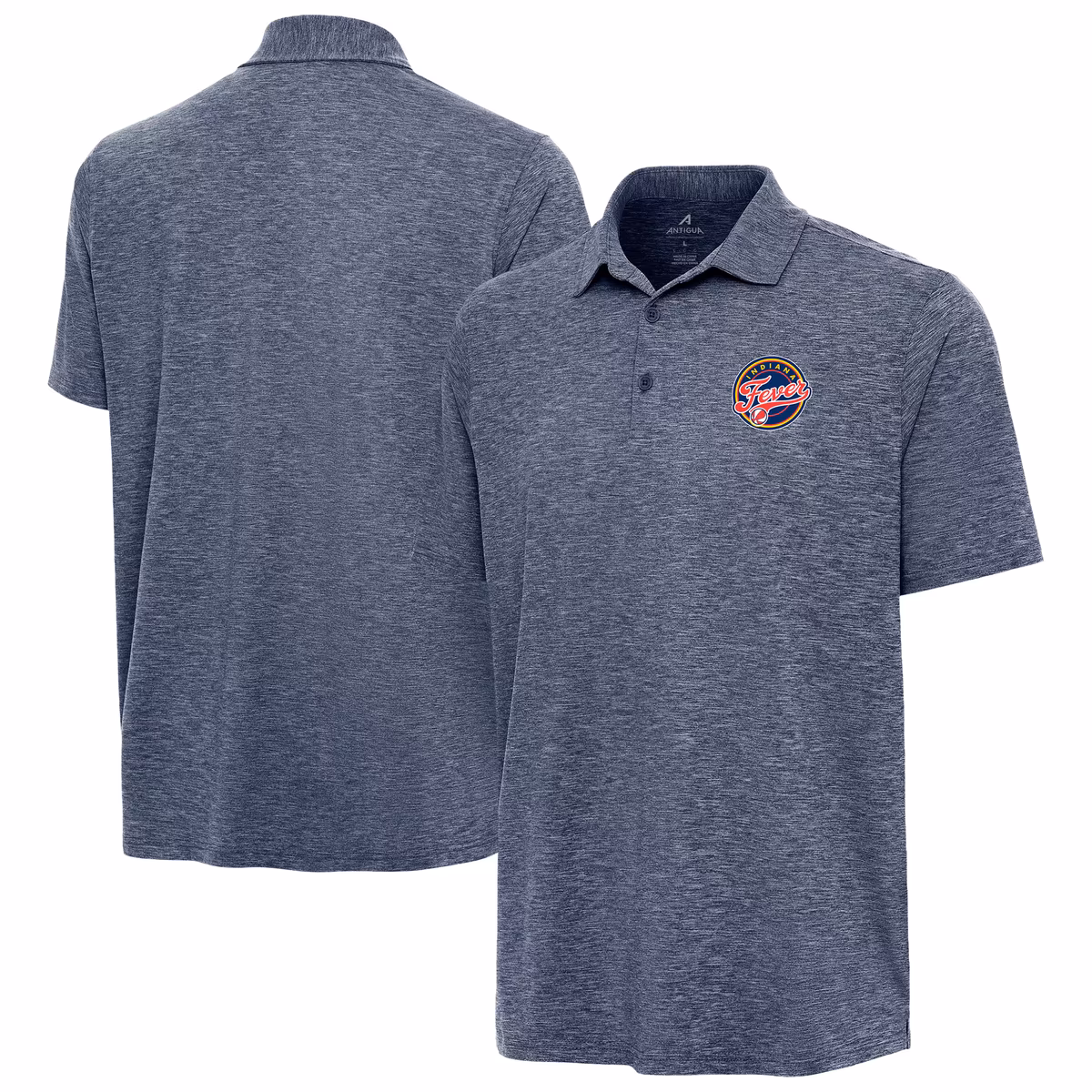 Men's Indiana Fever Antigua Heather Navy Par 3 Polo