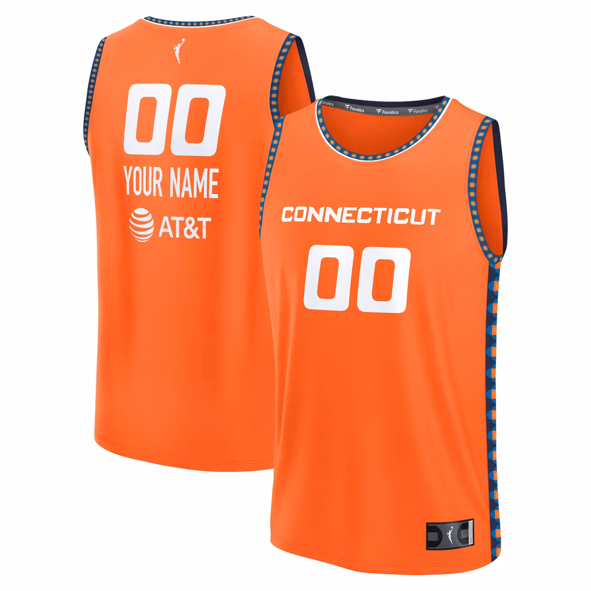 Youth Connecticut Sun  Fanatics Orange Explorer Edition Fast Break Replica Custom Jersey