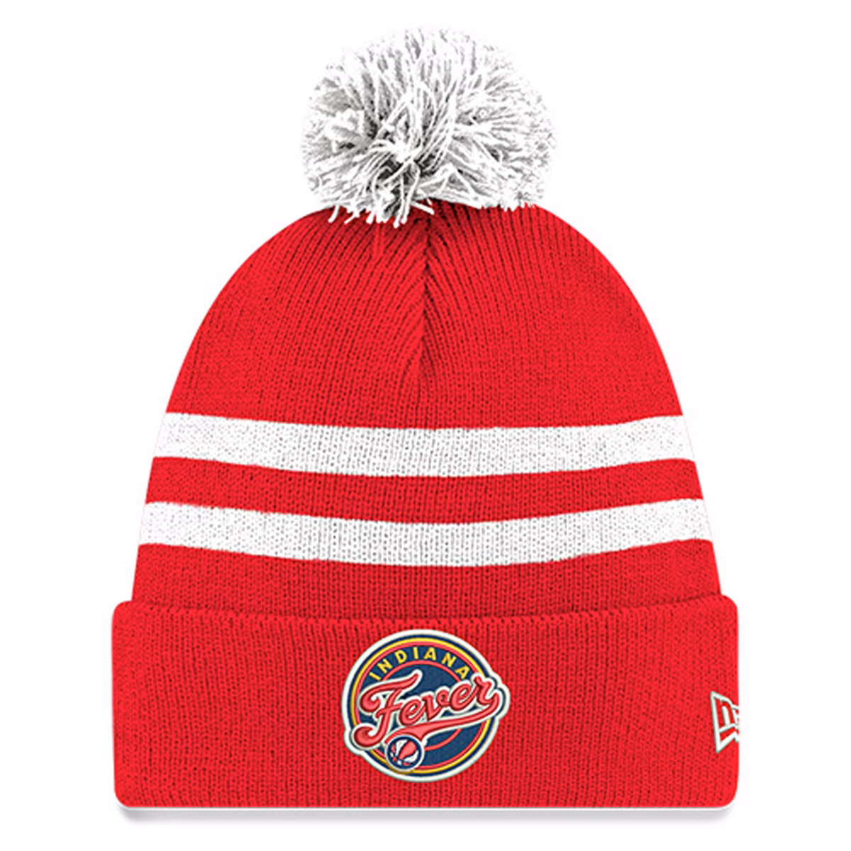 Unisex Indiana Fever New Era Red Core Cuffed Knit Hat with Pom