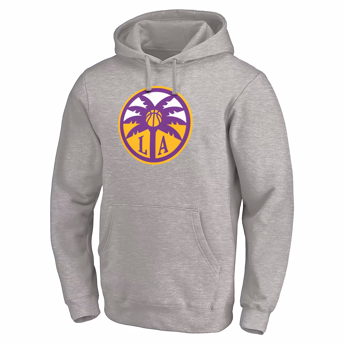 Men's Los Angeles Sparks Heathered Gray Primary Logo Pullover Hoodie 3 Men's Los Angeles Sparks Heathered Gray Primary Logo Pullover Hoodie