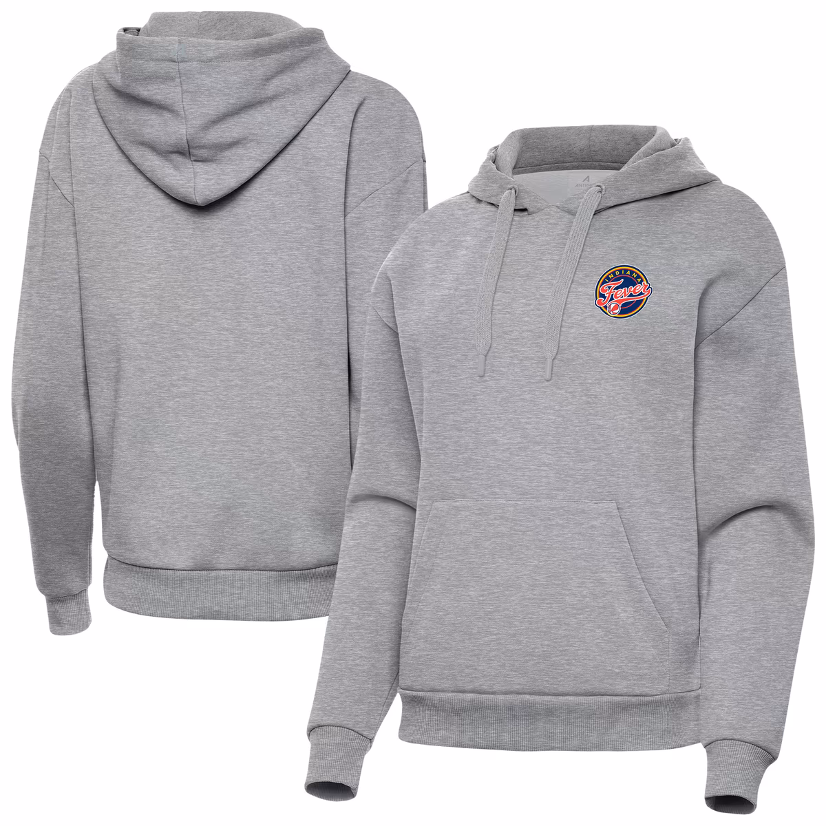 Women's Indiana Fever Antigua Heather Gray Victory Pullover Hoodie