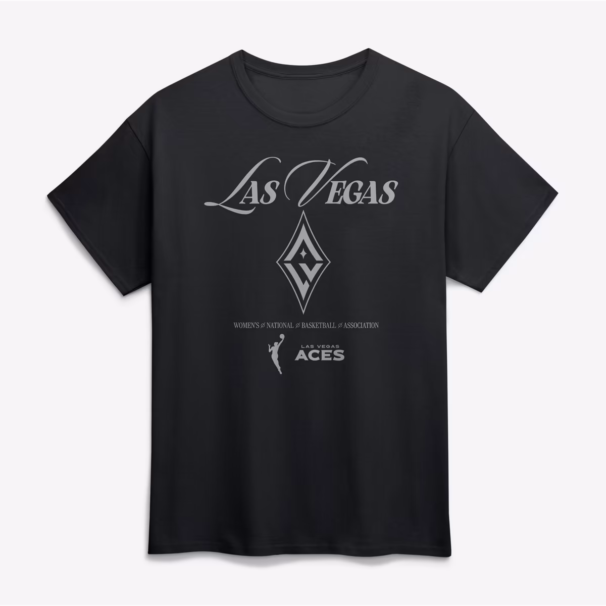 Unisex Las Vegas Aces Logo Athletic Black In Motion T-Shirt