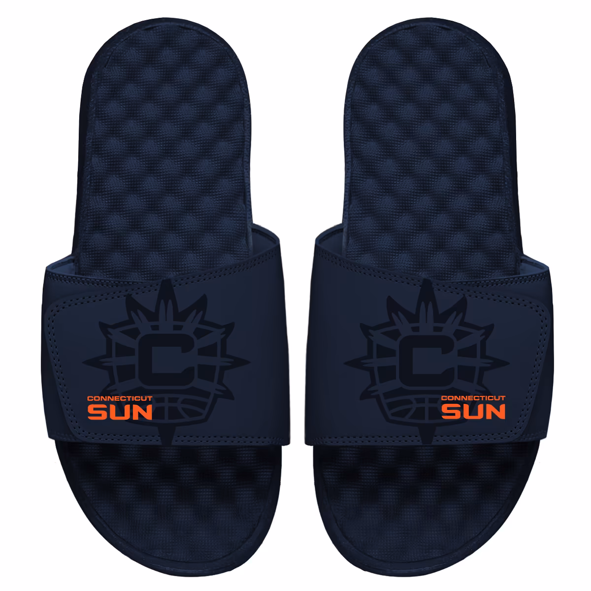 Men's ISlide Navy Connecticut Sun Tonal Pop Slide Sandals