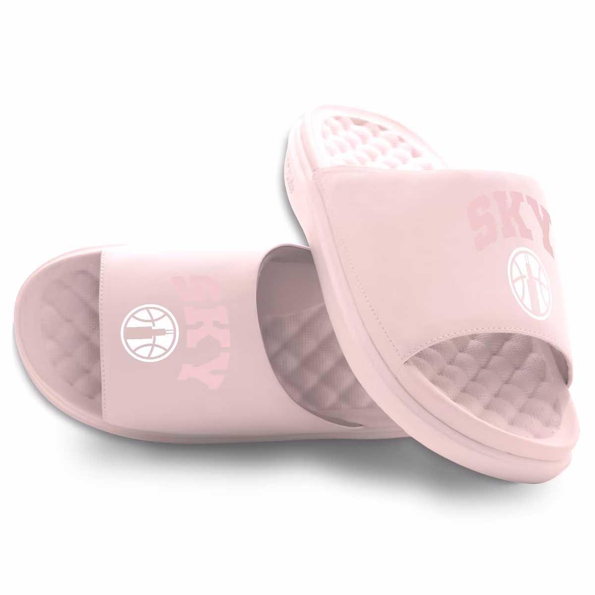 Unisex Chicago Sky ISlide Pink Tonal Pop Motive Slide Sandals