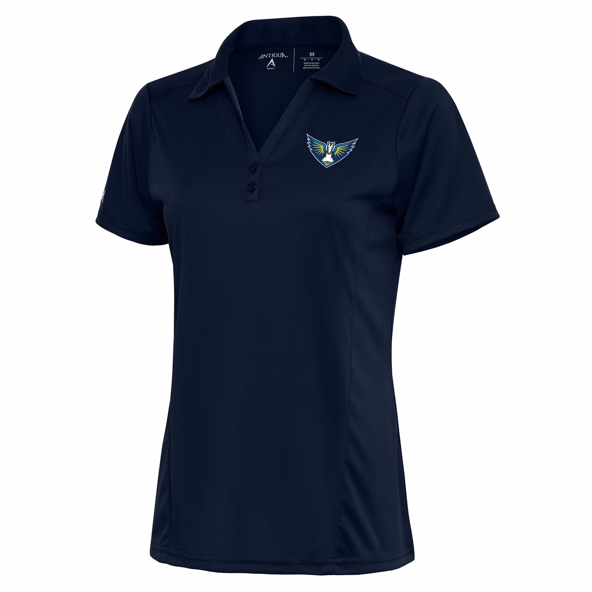 Women's Dallas Wings Antigua Navy Tribute Polo 1 Women's Dallas Wings Antigua Navy Tribute Polo