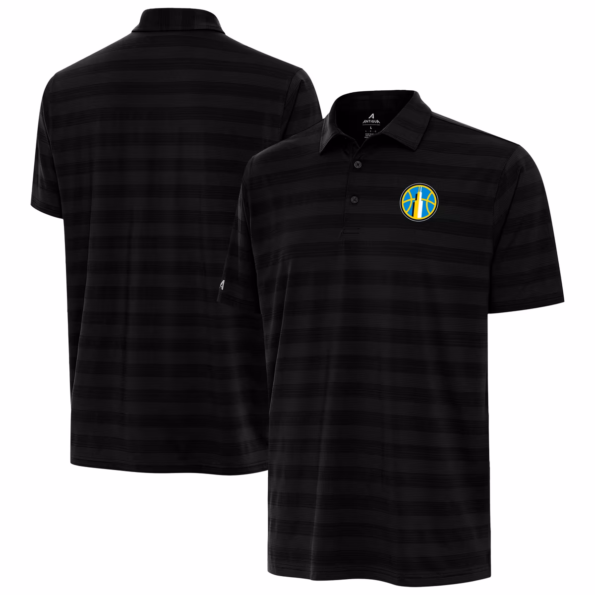 Men's Chicago Sky Antigua Black Big & Tall Tunnel Polo