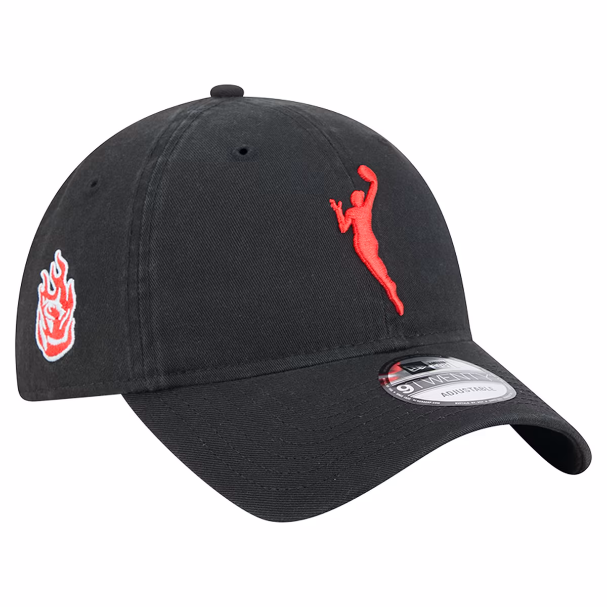 Men's Portland Fire New Era Black Logowoman 9TWENTY Adjustable Hat