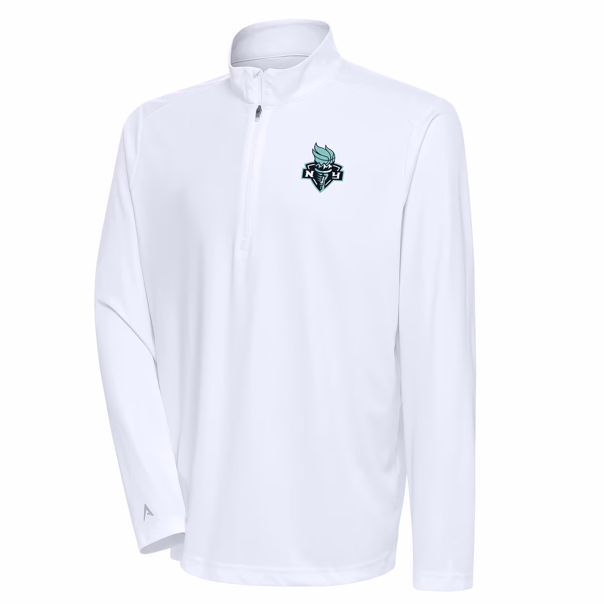 Men's New York Liberty Antigua White Tribute Quarter-Zip Top