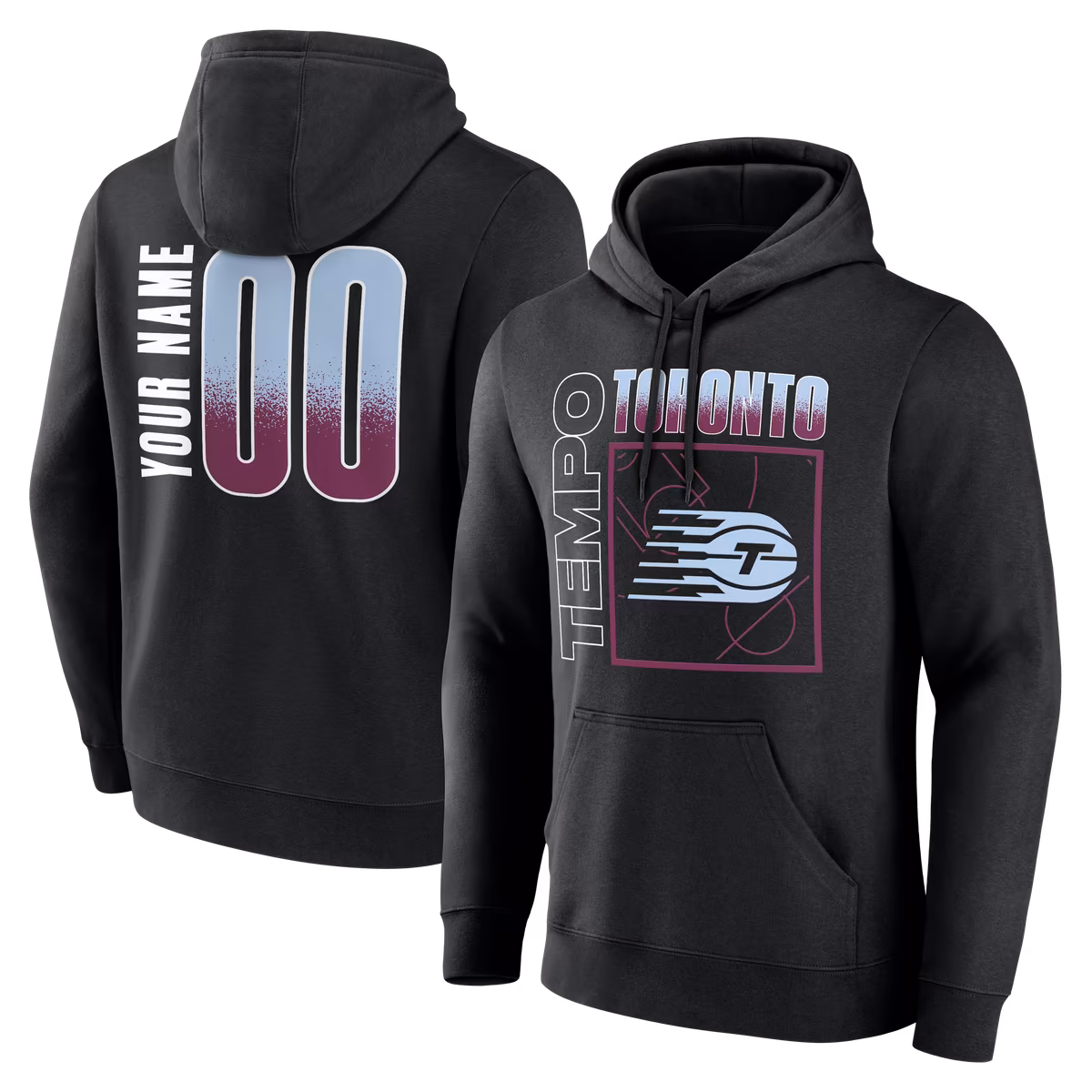 Men's Toronto Tempo Black  Home Court Pop Personalized Name & Number Hoodie