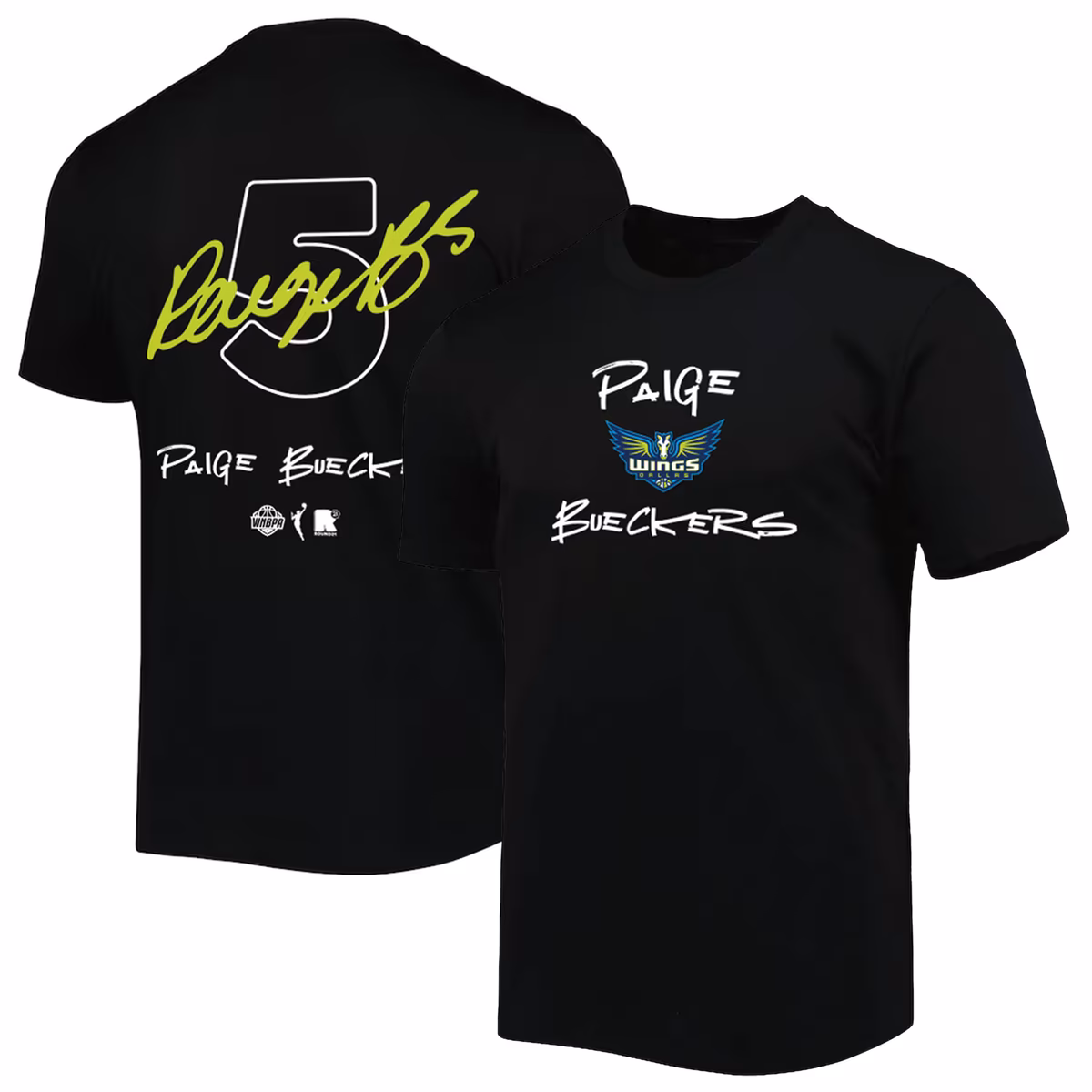 Unisex Dallas Wings Paige Bueckers round21 Black 2025 WNBA Draft Name & Number T-Shirt 9 Unisex Dallas Wings Paige Bueckers round21 Black 2025 WNBA Draft Name & Number T-Shirt