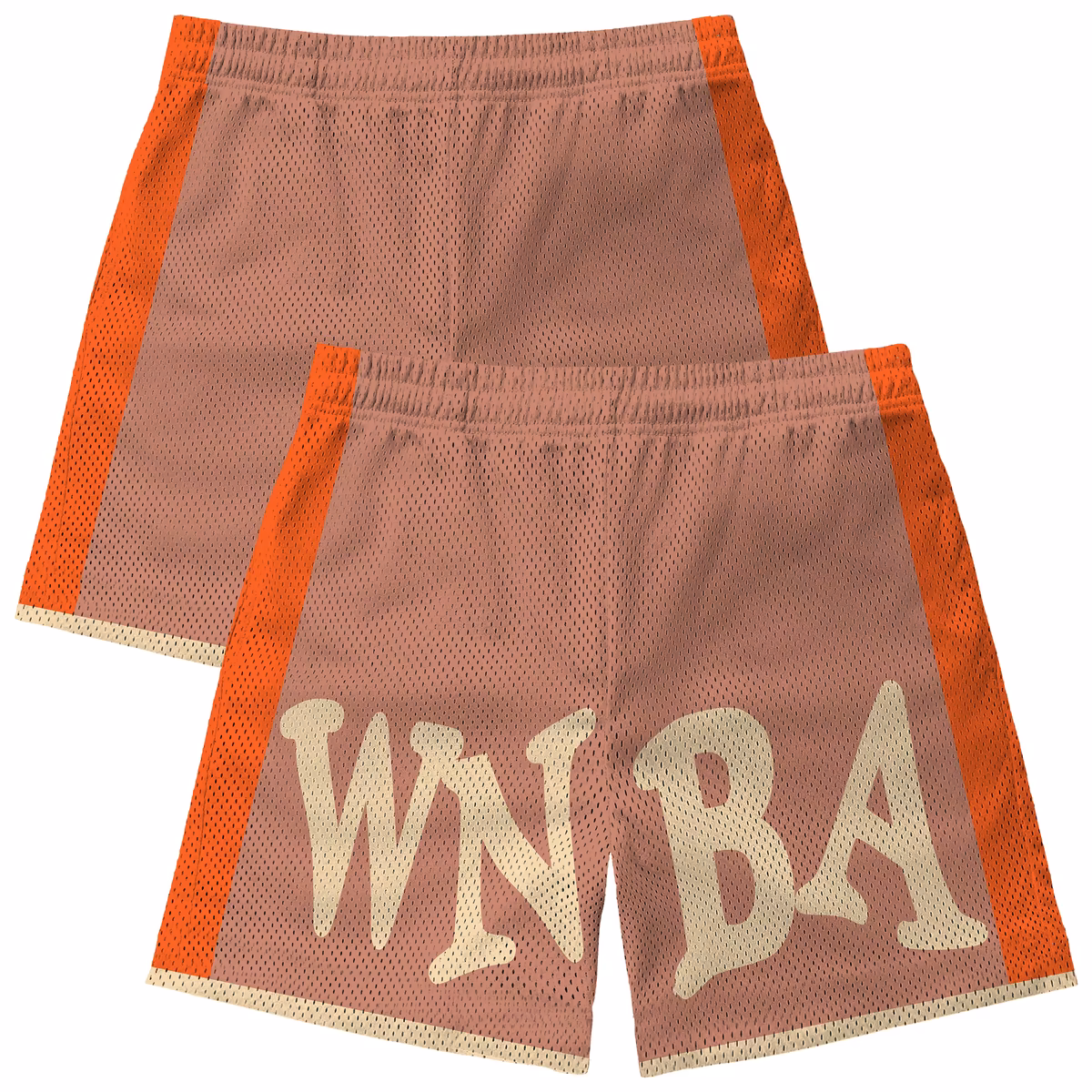 Unisex WNBA  Playa Society Orange Team Mesh Shorts