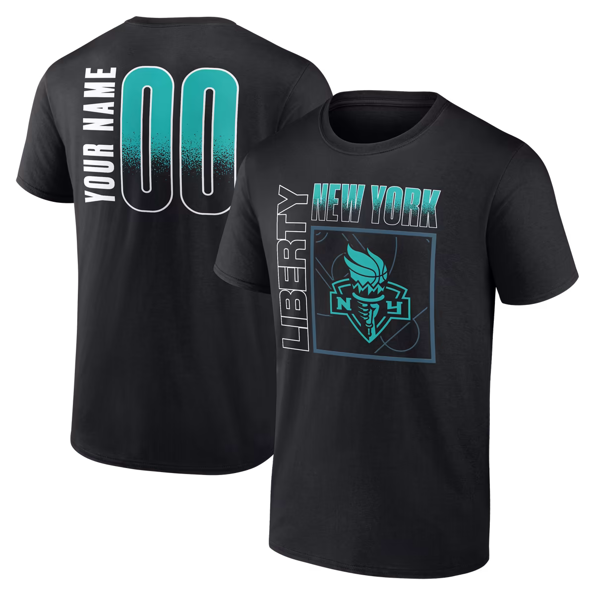 Men's New York Liberty Black Big & Tall Home Court Pop Personalized Name & Number T-Shirt