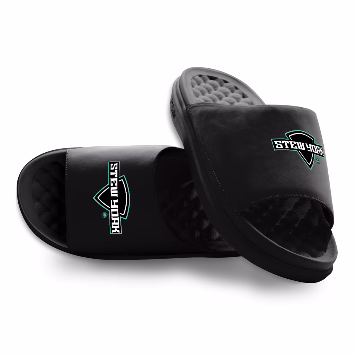 Unisex New York Liberty Breanna Stewart ISlide Black Stew York Motive Slide Sandals