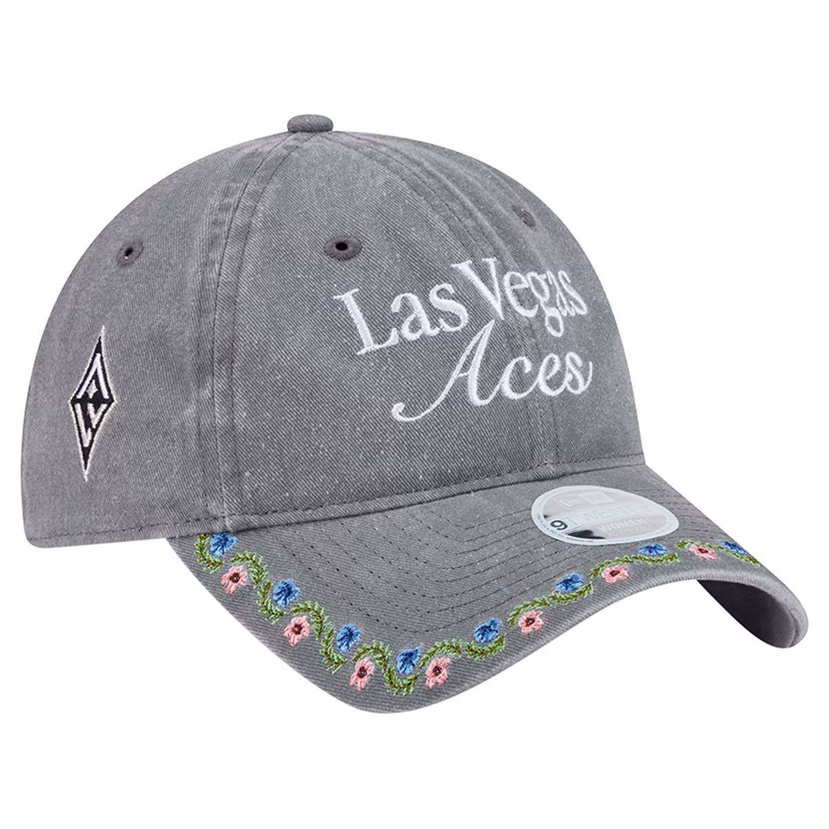 Women's Las Vegas Aces New Era Gray Floral Casual Classic Adjustable Hat 8 Women's Las Vegas Aces New Era Gray Floral Casual Classic Adjustable Hat