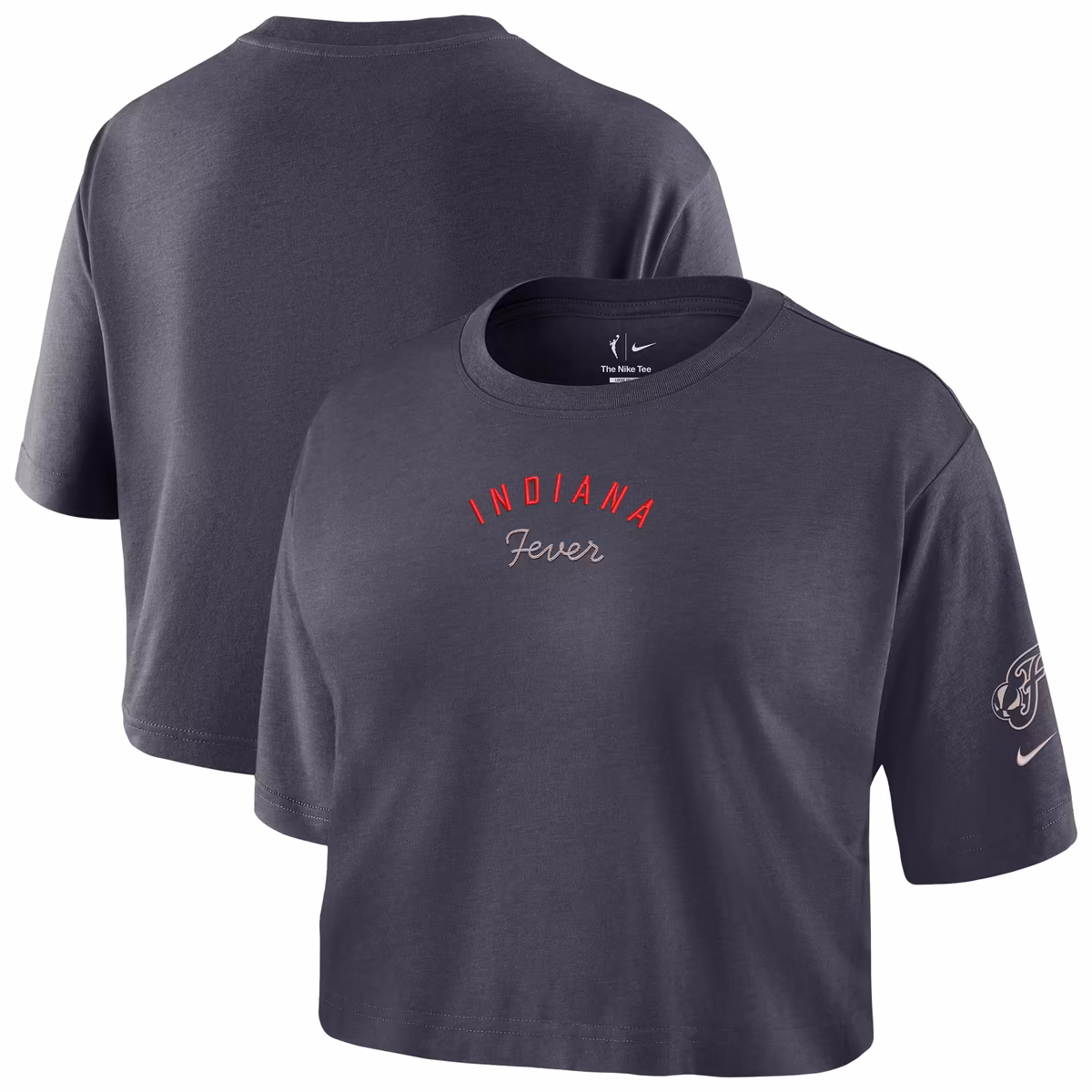Women's Indiana Fever Nike Charcoal Studio Cropped T-Shirt 1 Women's Indiana Fever Nike Charcoal Studio Cropped T-Shirt
