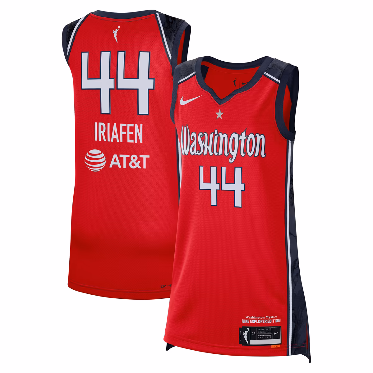 Unisex Washington Mystics Kiki Iriafen Nike Red 2025 WNBA Draft Explorer Edition Victory Player Jersey