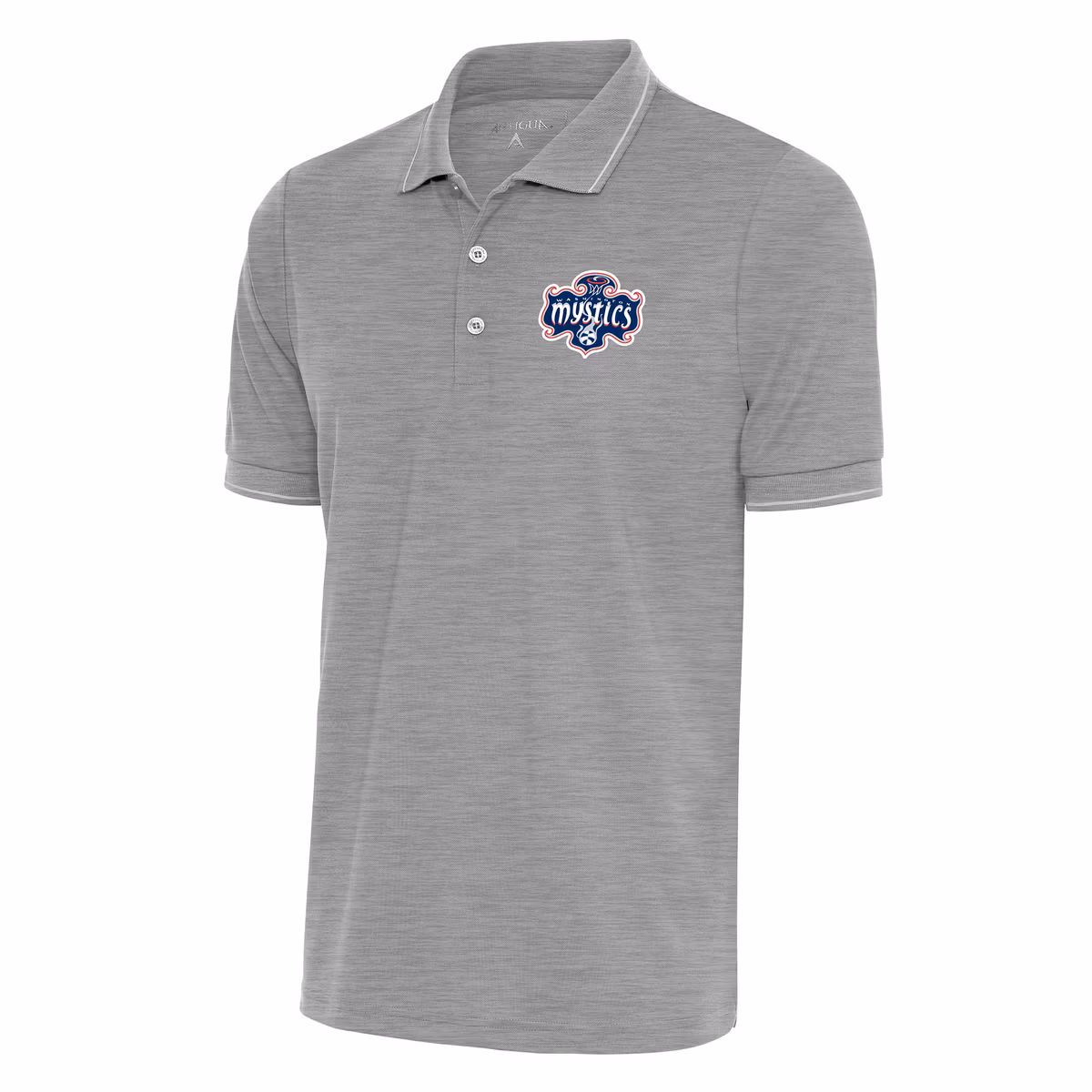 Men's Washington Mystics Antigua Heather Gray Affluent Polo